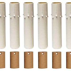 Royal Designs, Inc. 4" White Candle Drip Chandelier Socket Covers - Paper Insulation