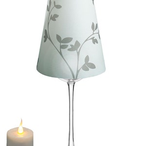 Royal Designs, Inc. Sprout Silhouette (60 pcs) | Tea Light Wine Glass Shade (TLS-1015-60)