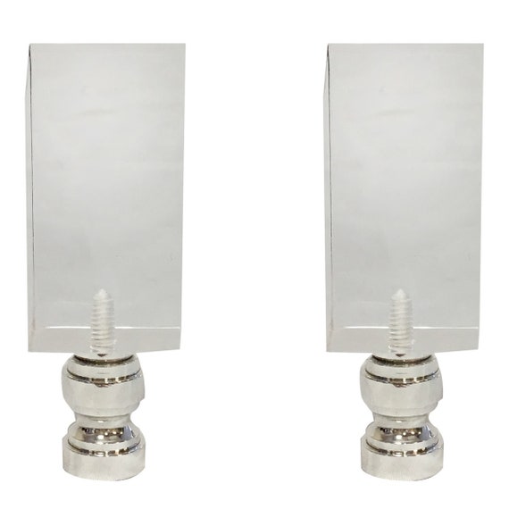 White Shell on Silver Plated Base Royal Designs Natural Seashell Lamp Finial