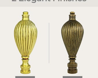 Royal Designs, Inc. Vase Shaped 3.5" Lamp Finial - Antique Brass or Polished Brass Finish