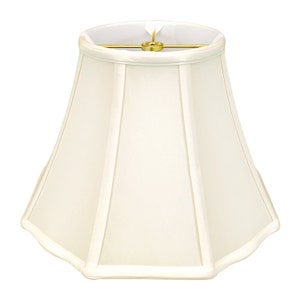 Royal Designs, Inc. Flare Bottom Outside Corner Scallop Lamp Shade, Eggshell