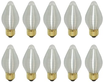Royal Designs, Inc. Vintage Silk Wrapped Torpedo Shaped Decorative Indoor Outdoor Medium Base 60W Dimmable Light Bulb, Set of 10