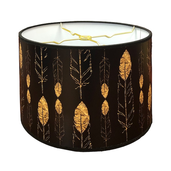 Royal Designs, Inc. Trendy Decorative Handmade Lamp Shade, Made in USA - Feathered Forest