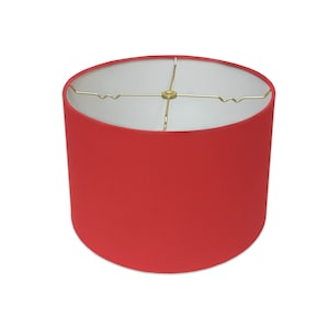 Royal Designs, Inc. Shallow Drum Hardback Lamp Shade, Red