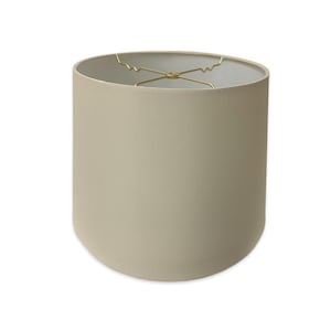 Royal Designs, Inc. Tapered Shallow Drum Hardback Lamp Shade, Beige