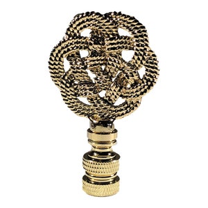 Royal Designs, Inc. Decorative Celtic Knot Lamp Finial, Polished Brass