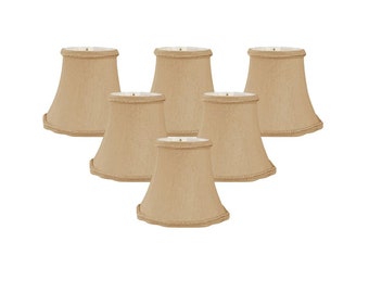 Royal Designs, Inc. Scallop Bottom Bell Chandelier Shade with Decorative Trim, 3 x 5 x 4.5, Multiple Colors