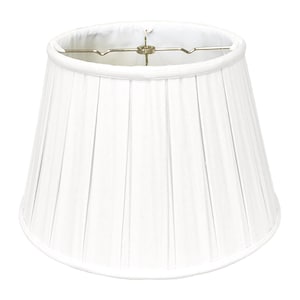 Royal Designs, Inc. Empire English Pleat Lamp Shade, Linen White