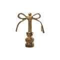 Royal Designs, Inc. Classic Bow Design Lamp Finial, Polished Brass