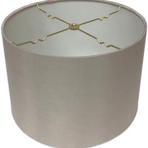 Royal Designs, Inc. Shallow Drum Hardback Gray Lamp Shade