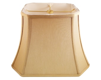 Royal Designs, Inc. Rectangle Cut Corner Lamp Shade in Antique Gold