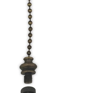 Royal Designs, Inc. Fan Pull Chain with Vintage Pineapple Finial – Antique Brass