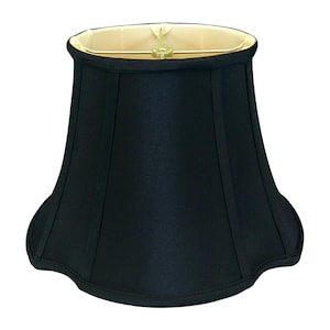 Royal Designs, Inc. Oval Inverted Corner Lamp Shade in Black