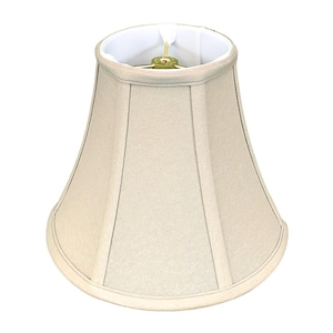 Royal Designs, Inc. True Bell Basic Lamp Shade, V Notch Fitter, Linen Beige