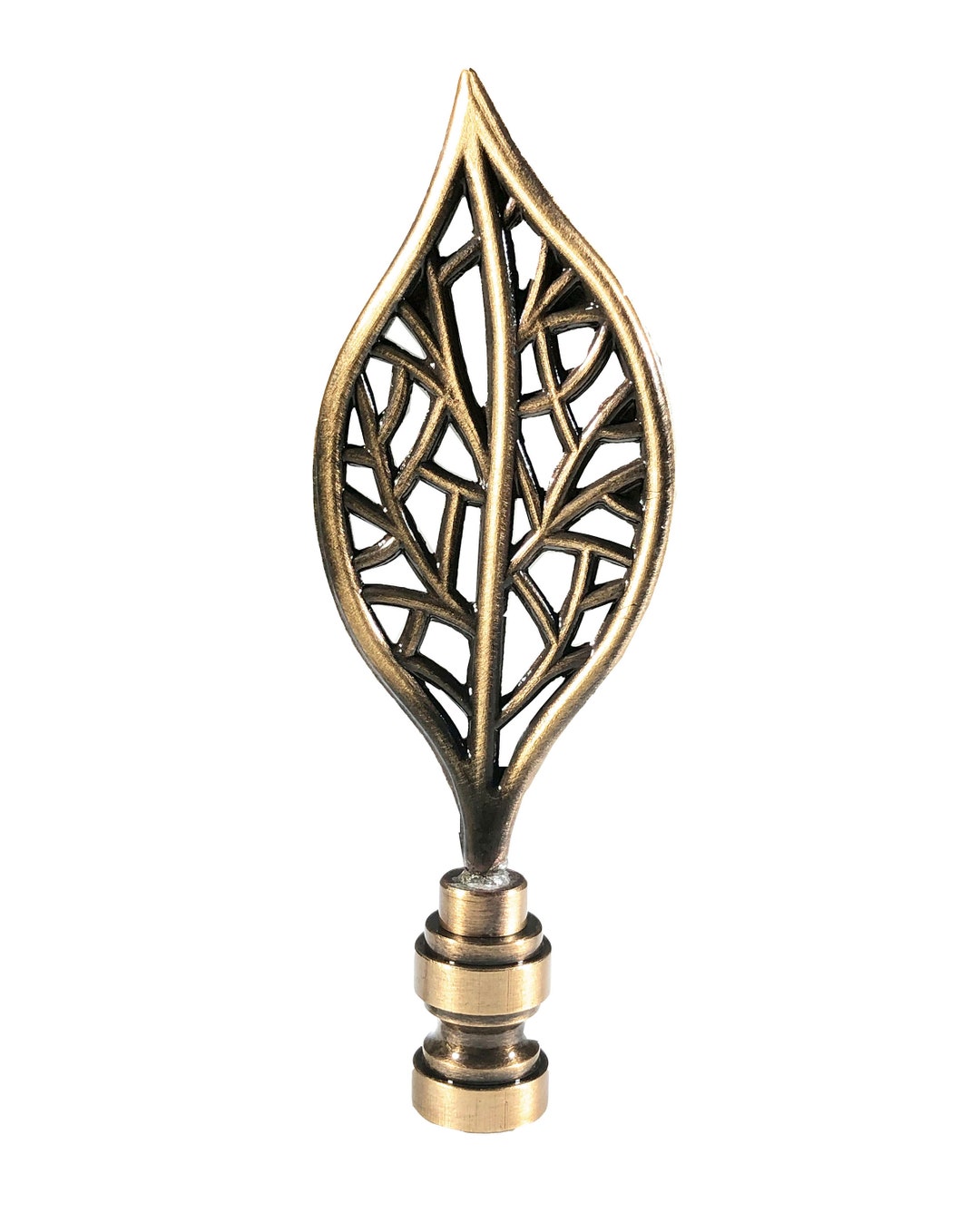 Royal Designs Lamp Finial – Medium Center Cut Crystal, Polished Brass, 1/4-27 Thread (F-2022M-PB-1)