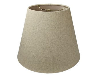 Royal Designs, Inc. Deep Empire Hardback Lamp Shade, Linen Sand