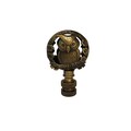 Royal Designs, Inc. Decorative Wise Owl Lamp Finial, Antique Brass