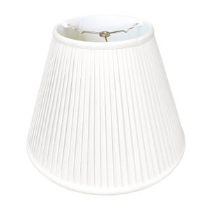 Royal Designs, Inc. Deep Empire Side Pleat Basic Lamp Shade, White