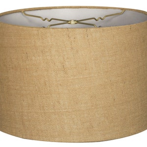 Royal Designs, Inc. Shallow Drum Hardback Burlap Lamp Shade