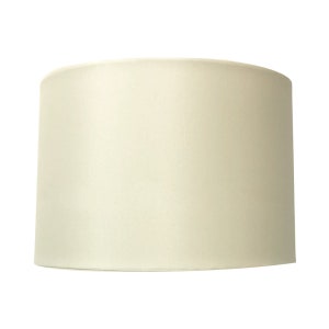 Royal Designs, Inc. Uno Drop Shallow Drum Hard Back Table Lampshade, 13 x 14 x 9, Eggshell