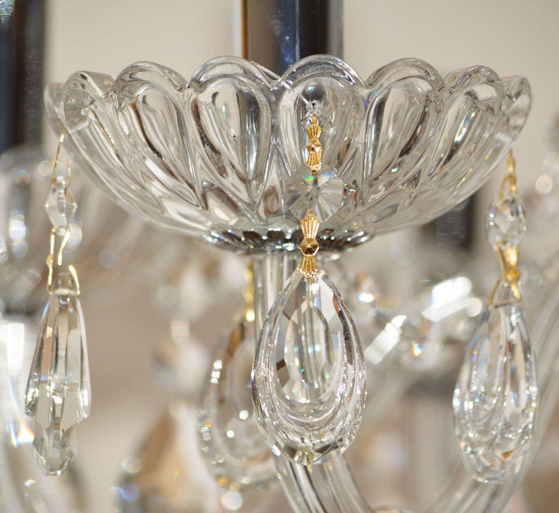 Replacement Chandelier Crystal Prism Pendalogue Almond Cut Etsy