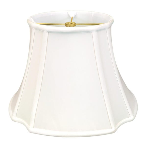 Royal Designs, Inc. Oval Inverted Corner Lamp Shade in White