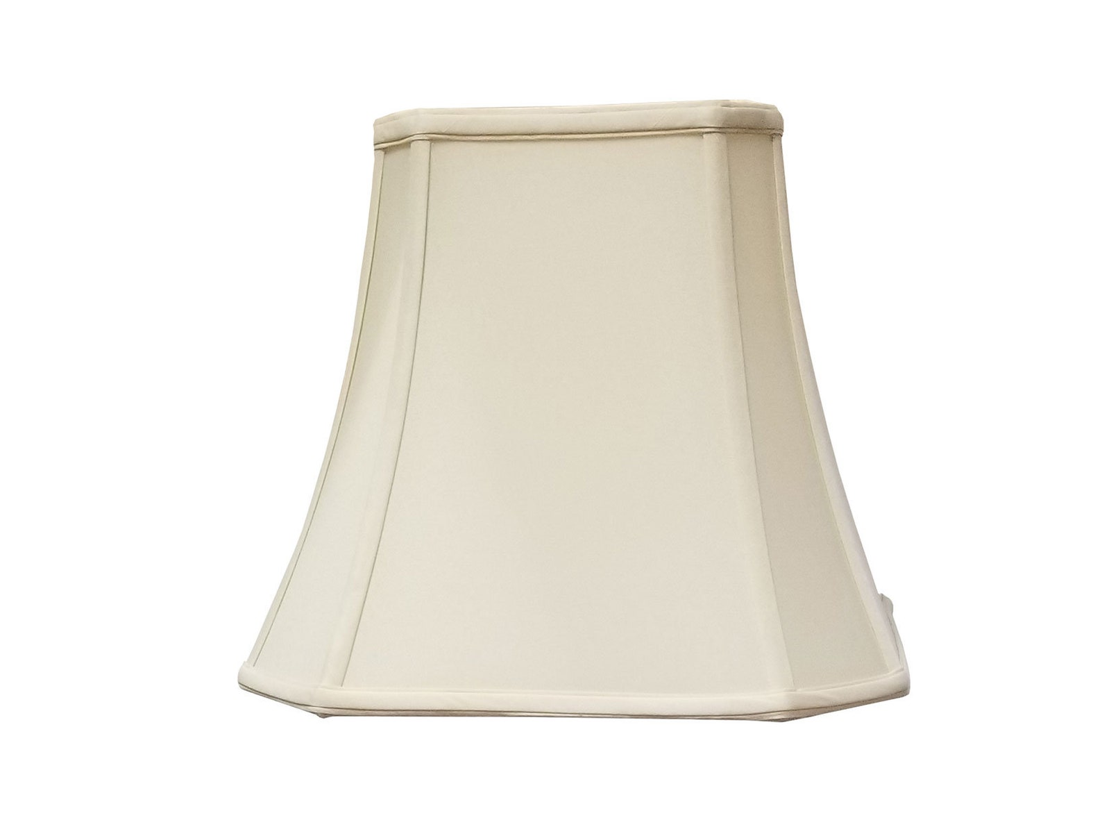 Royal Designs Square Cut Corner Bell Lamp Shade - Black, 5" Top X 10" Bottom X 8.75" Slant Height