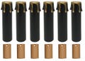 Royal Designs, Inc. 4" Black with Gold Candle Drip Chandelier Socket Covers - Paper Insulation