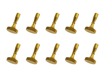 Royal Designs, Inc. Metal Lamp Socket Knob, Polished Brass, Set of 10