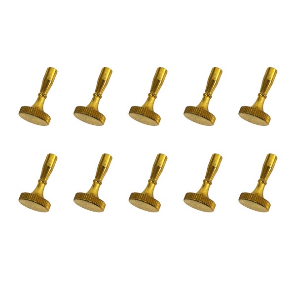 Royal Designs, Inc. Metal Lamp Socket Knob, Polished Brass, Set of 10