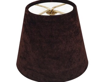 Handmade Chocolate Dark Brown Fabric lampshade *6 Brushed Metallic Linings* Gold 