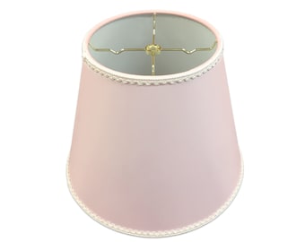 Royal Designs, Inc. Designer Empire Hardback Lamp Shade with Top and Bottom Trim, 8 x 14 x 11, Pink