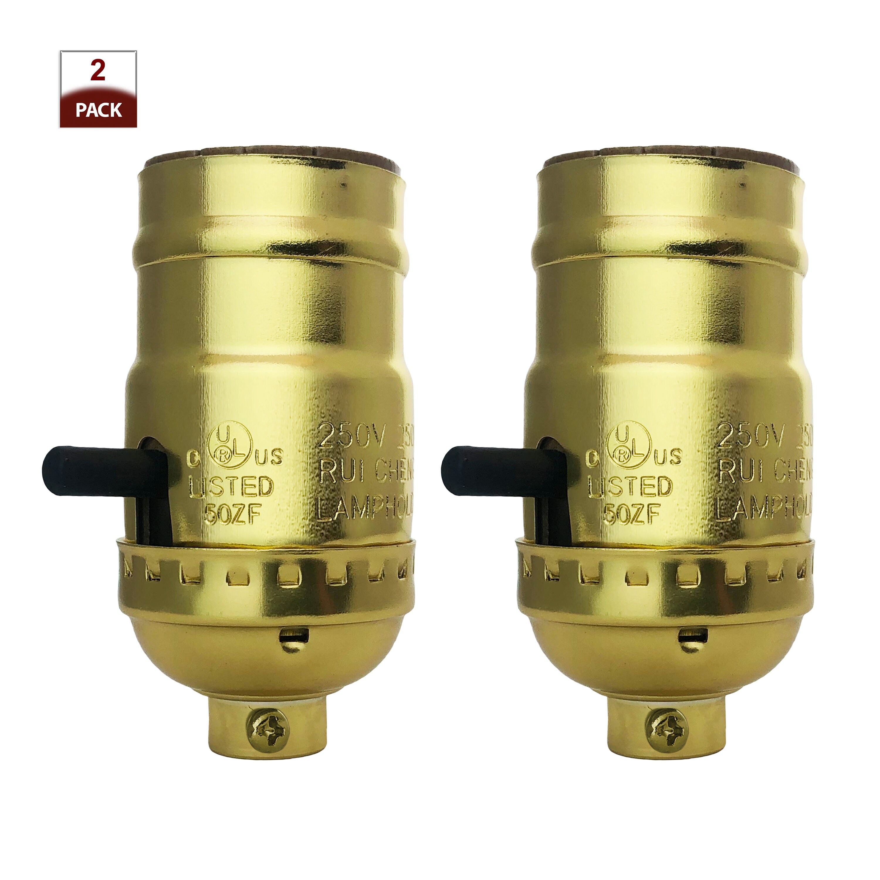 Royal Designs, Inc Push Through Lamp Socket for Incandescent or 