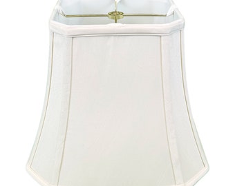 Royal Designs, Inc. Square Cut Corner Bell Lamp Shade in White