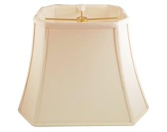 Royal Designs, Inc. Rectangle Cut Corner Lamp Shade in Eggshell