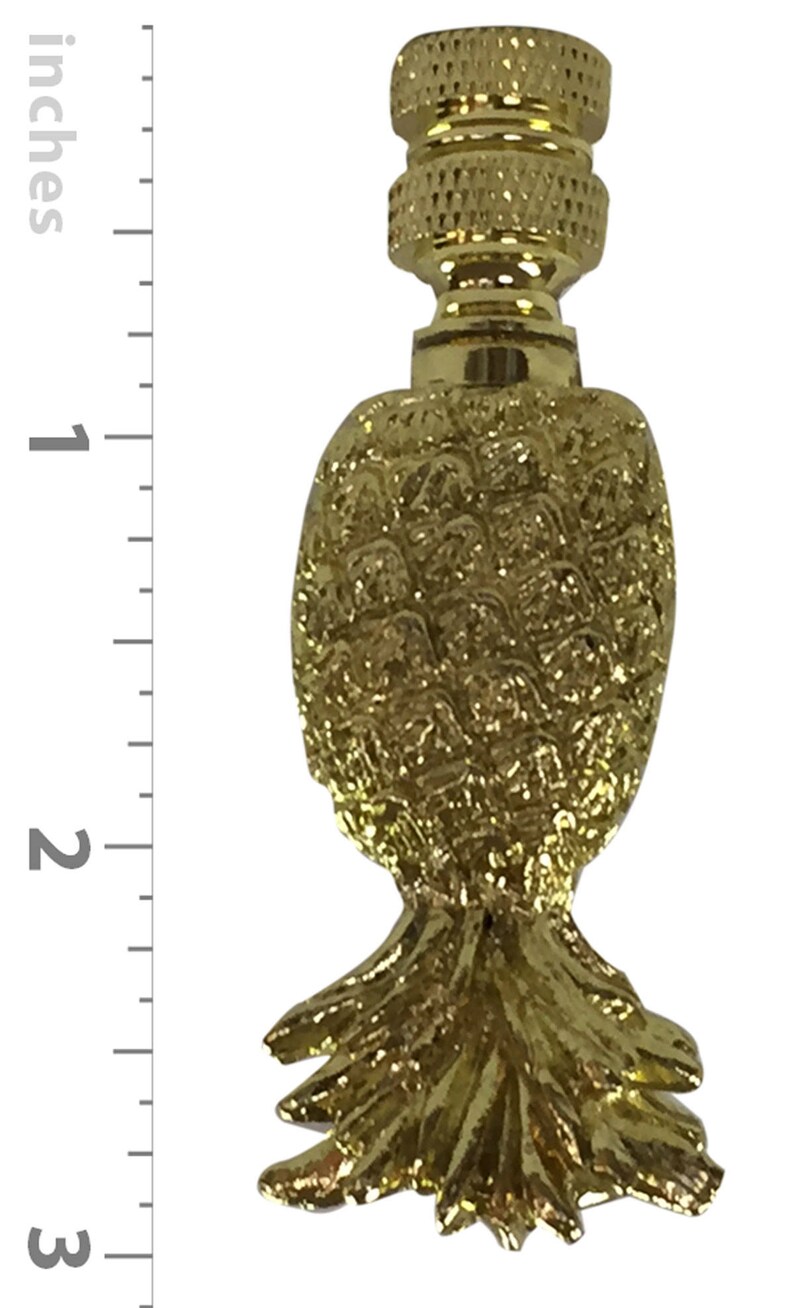 Royal Designs Fan Pull Chain with Trendy Resort Pineapple Finial \u2013 Polished Brass