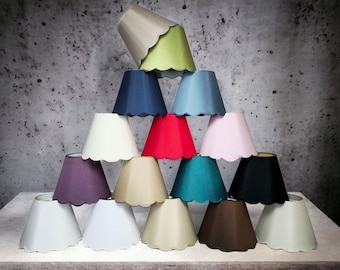 Royal Designs, Inc. Set of 2 Deep Empire Hardback Scalloped Bottom Lamp Shade, 16 Vibrant Colors
