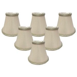 Royal Designs, Inc. Beige Empire Chandelier Lamp Shade, 2.5 x 5 x 4.5, Clip On Set of 6