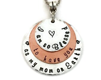 Step Mom Necklace - Other Mother Gift - Mom on Earth Necklace - Necklace for Second Mom - Necklace for Step Mother - Christmas Gift