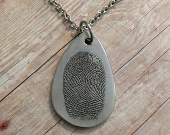 Two Fingerprints Necklace - Actual Fingerprint Pendant - Fingerprint Jewelry - Thumbprint Pendant - Custom Print Necklace - Mothers Day