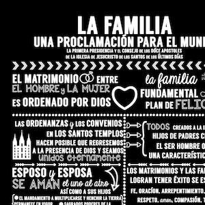 Proclamación de la Familia Proclamación Español Español Español LDS Impresión Digital Descarga Instantánea