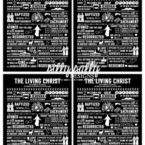 The Living Christ Excerpts HANDOUTS LDS Digital Printable Instant Download Black image 3