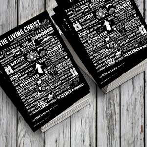 The Living Christ Excerpts HANDOUTS LDS Digital Printable Instant Download Black image 1