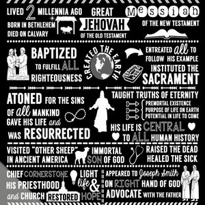 The Living Christ Excerpts HANDOUTS LDS Digital Printable Instant Download Black image 2