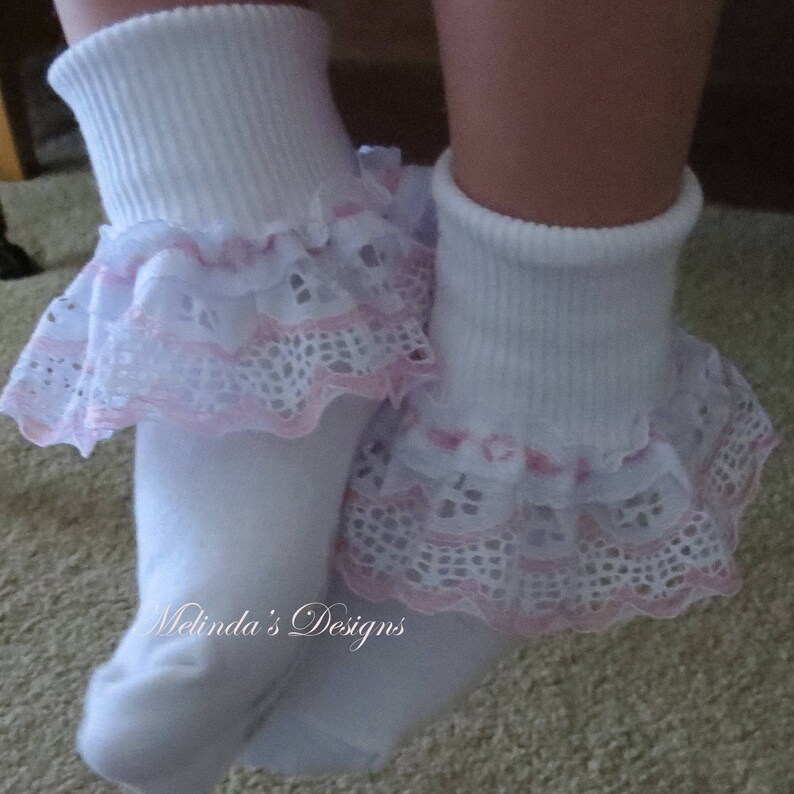 Lace Socks Ruffled Socks Infant-Baby Socks Easter Socks Frilly Girls-Little Girls Socks Christening-Wedding Socks Toddler Socks Baby Gift image 7