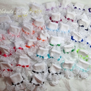 Lace Ruffled Socks Easter Socks Infant-Toddler Socks Little Girl&#39;s Dressy Sock Christening Sock Wedding Sock Baby Gift Flower Girl Socks