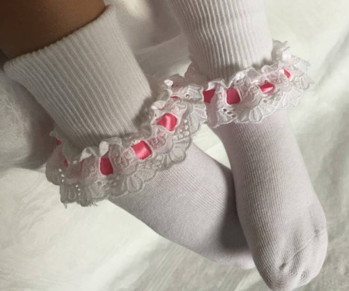 Ruffled Lace Socks Baby Socks Girl's Little Girls Socks Etsy