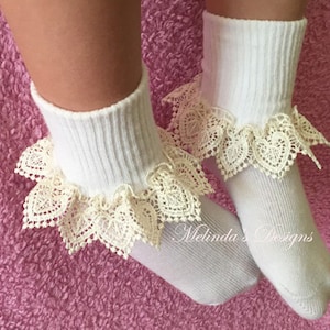 Frilly Socks Lace Socks Ruffled Socks Little Girl&#39;s Socks Girl&#39;s Socks Toddler Socks Newborn Socks Christening Socks Infant Socks Baby Gift