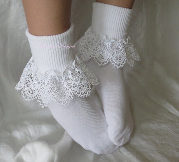 Ruffled Lace Socks Baby Lace Easter Socks Girls-little Girls Socks