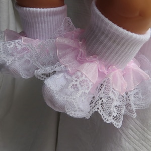 Ruffled Lace Socks Baby-Toddler-Little Girls Socks Girls Easter Socks Frilly Lacy Sock Infant Socks Wedding-Christening Socks Pageant Socks